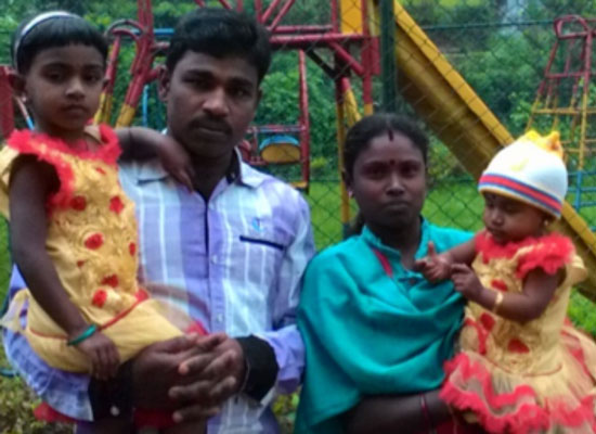 Christopher and his family at the Nuwara Eliya ADP.