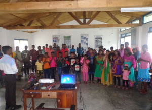 Participants at World Vision Lanka's family retreat.