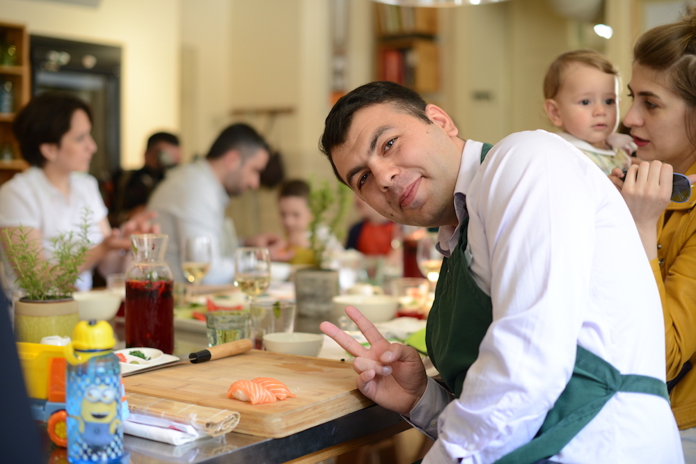 2017 Father’s Day masterclass at Culinarium Cooking School, in the framework of the MenCare campaign in Georgia. Photo by Demetre Datiashvili for UNFPA Georgia.