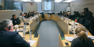 Representatives of PLENT participate at a European Parliament roundtable. Photo courtesy of PLENT.