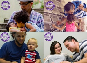 Fatherhood photos from four MenCare Puerto Rico posters.