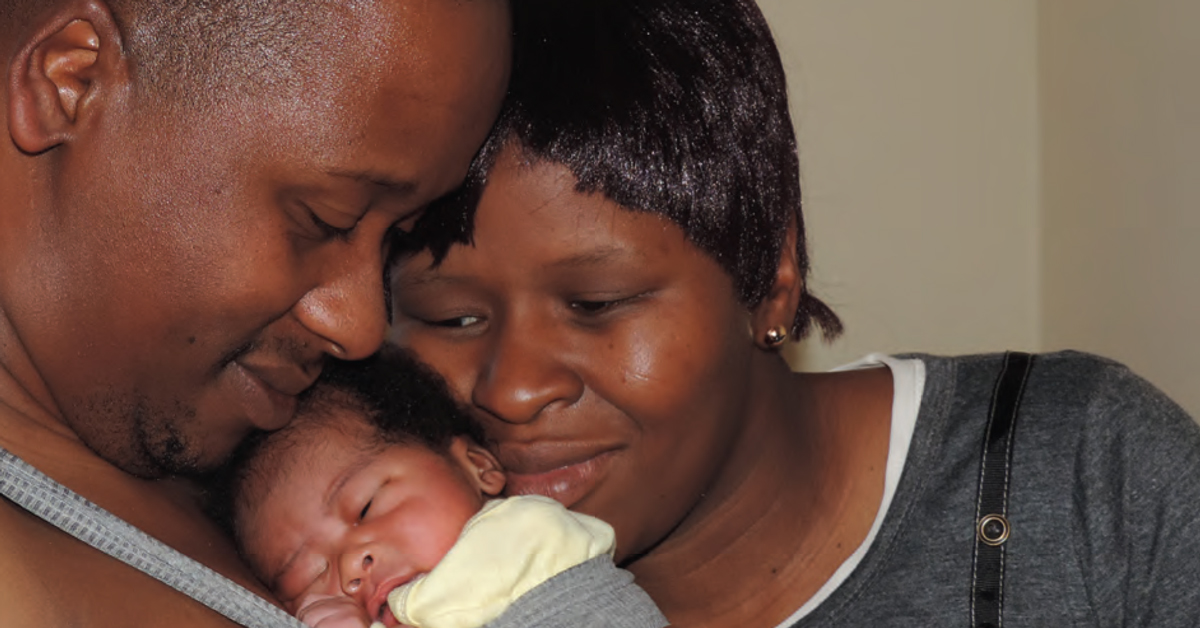 Thulani and Yolanda Velebayi with baby Luncuthu.