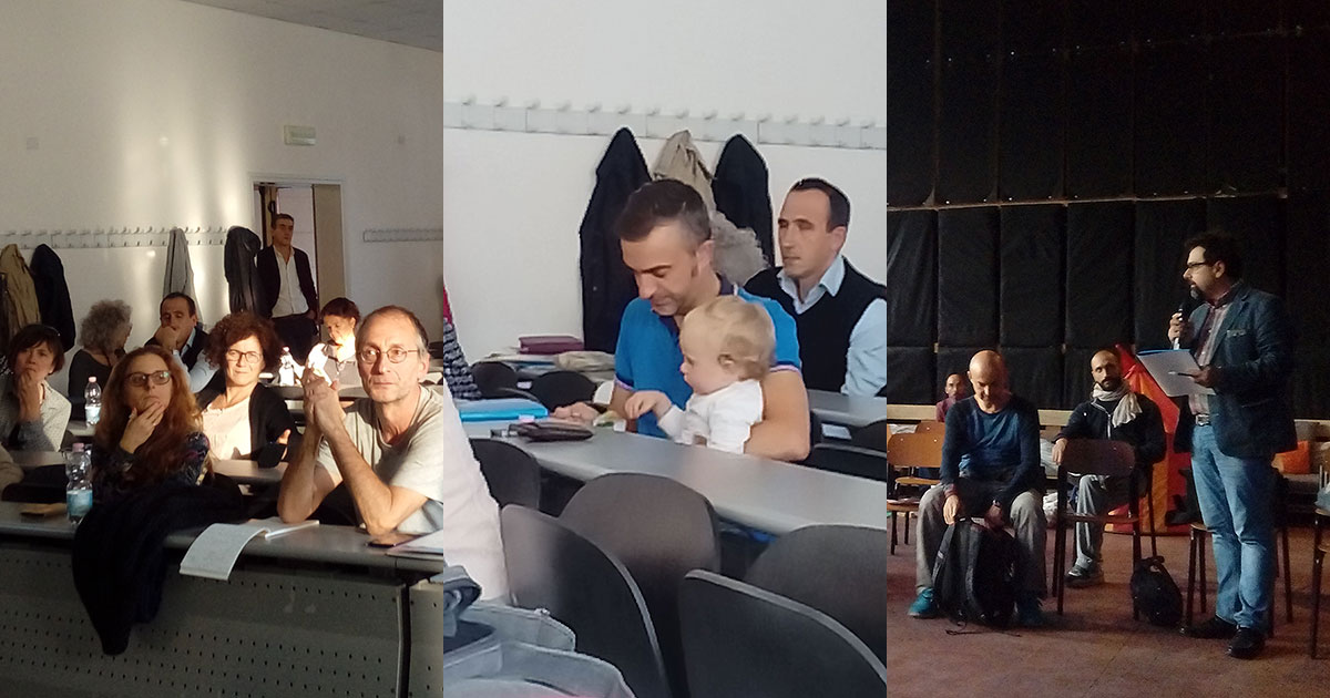 Participants at the fatherhood and caregiving held in Parma, Italy
